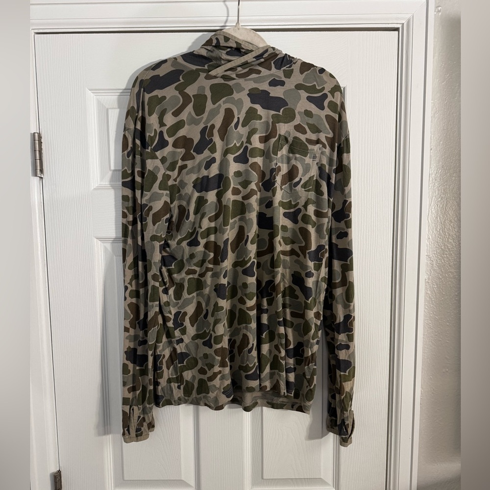 Free Fly Camouflage Long Sleeve Hooded Tee